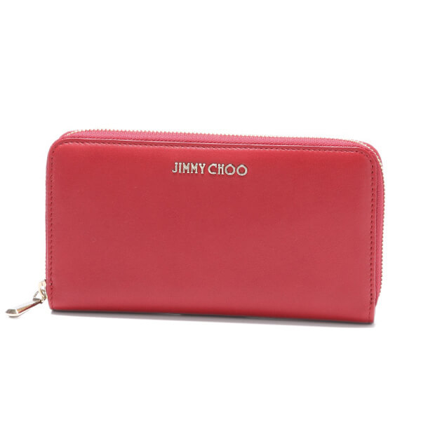 JIMMY CHOO(ジミーチュウコピー)ラウンドファスナー長財布 RED PIPPA